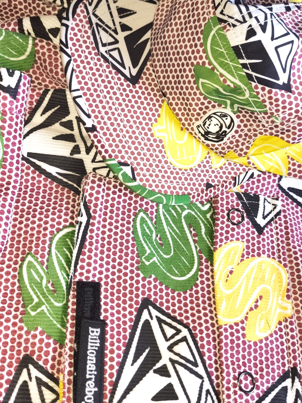 Billionaire Boys Club Red, Yellow & Green Printed Button-Up Shirt